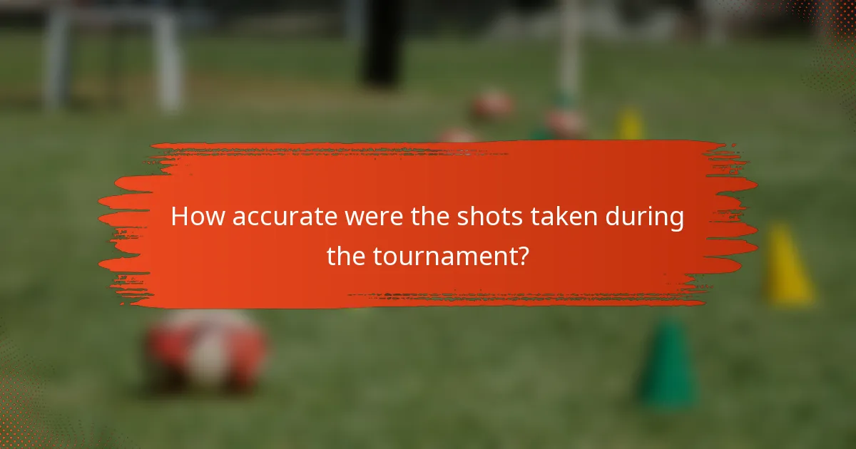 How accurate were the shots taken during the tournament?